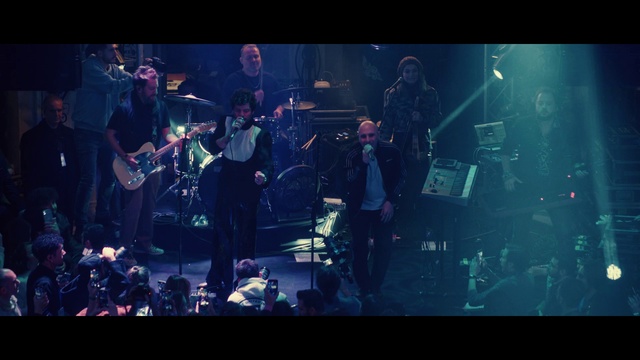 Video Reference: Musical instrument, Membranophone, Drum, Band plays, Musician, Concert, Guitar, Microphone, Purple, Guitar accessory