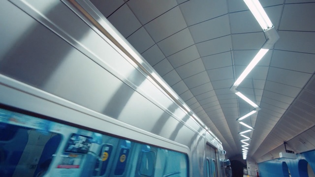 Video Reference: ceiling, blue, light, architecture, daylighting, structure, lighting, public transport, line, glass