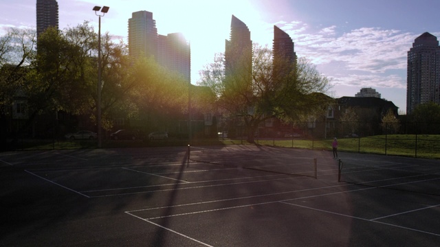 Video Reference: Sky, Light, Atmospheric phenomenon, Morning, Sunlight, Asphalt, Tree, Evening, Road, Road surface