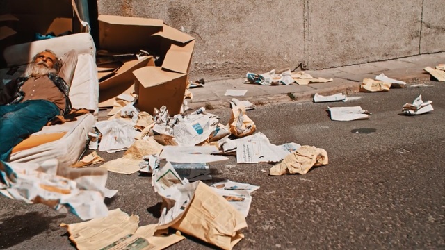 Video Reference: Waste, Rubble, Plastic, Paper product, Cardboard, Paper, Rock, Litter