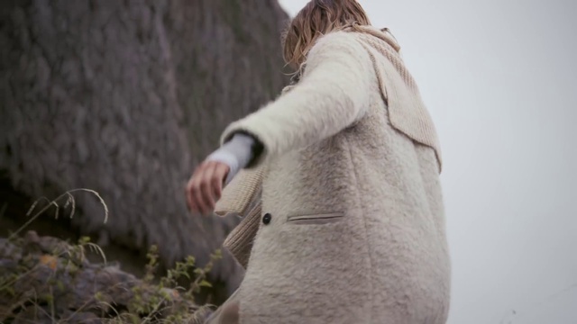 Video Reference: Clothing, Fur, Outerwear, Sweater, Wool, Coat, Jacket, Beige, Sleeve, Photography
