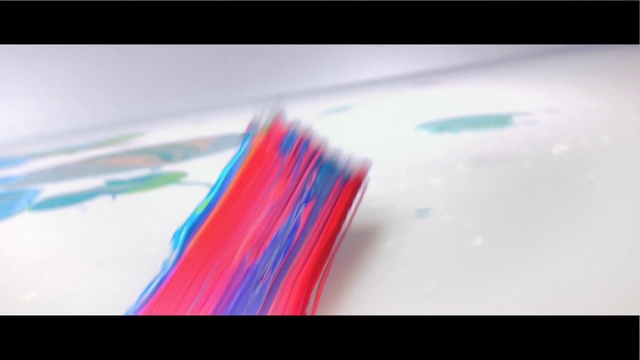 Video Reference: Blue, Line, Close-up, Sky, Textile, Graphic design, Colorfulness, Magenta, Art, Thing, Indoor, Colorful, Computer, Photo, Sitting, Laptop, Colored, Laying, White, Table, Black, Man, Beach, Holding, Pink, Phone, Room, Painting, Abstract, Child art, Screenshot, Text, Blur