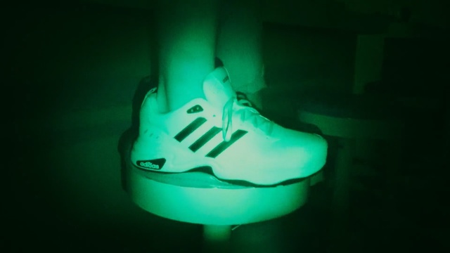 Video Reference: Green, Blue, Turquoise, Footwear, Light, Aqua, Shoe, Teal, Athletic shoe, Sneakers