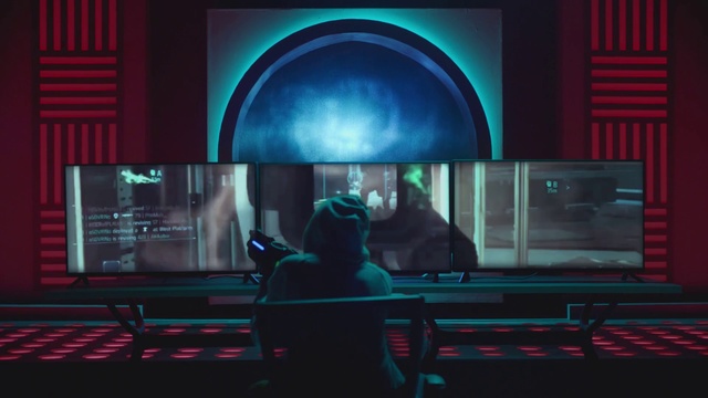 Video Reference: Red, Light, Room, Architecture, Night, Photography, Darkness, Window, Fictional character, Screenshot