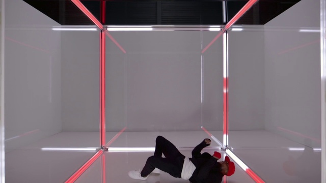Video Reference: Red, Design, Dance, Display case, Room, Architecture, Floor, Glass, Pole dance, Performing arts