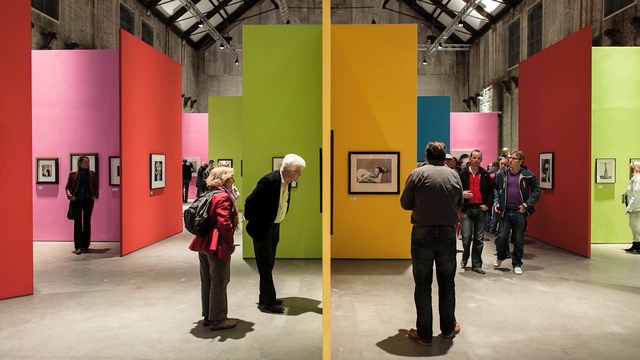 Video Reference: exhibition, tourist attraction, art exhibition, design, art gallery, art, museum, Person