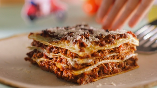 Video Reference: Food, Cuisine, Dish, Ingredient, Lasagne, Baked goods, Pastitsio, Moussaka, Produce, Recipe