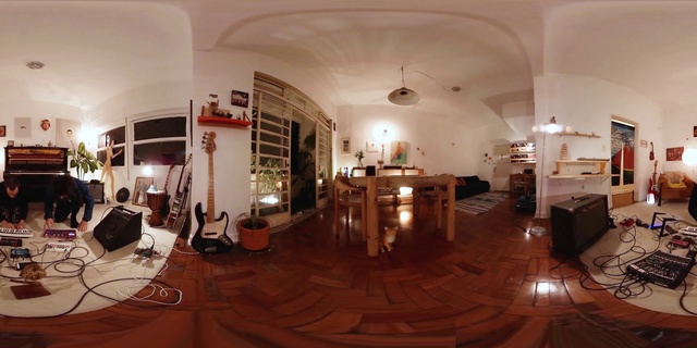 Video Reference: Interior design, Room, Building, Floor, Photography, Flooring, Ceiling, Fisheye lens, Hardwood, Wood flooring, Person