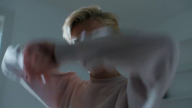 Video Reference: Shoulder, Nose, Joint, Arm, Blond, Neck, Hand, Mouth, Muscle