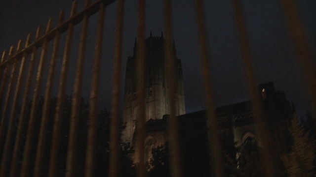 Video Reference: Light, Architecture, Darkness, Night, Sky, Atmosphere, Column, Cathedral, Building, City