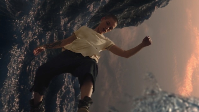 Video Reference: sky, geological phenomenon, atmosphere, fun, sunlight, human, extreme sport, screenshot, girl, adventure