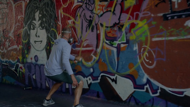 Video Reference: Graffiti, Street art, Art, Mural, Wall, Visual arts, Street, Street artist, Style, Dance