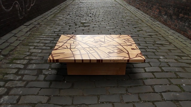 Video Reference: roof, table, furniture, daylighting, wood, road surface, floor, angle, brick