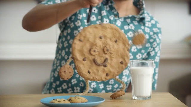 Video Reference: Chocolate chip cookie, Food, Cookie, Cookies and crackers, Snack, Dish, Cuisine, Chocolate chip, Biscuit, Baking