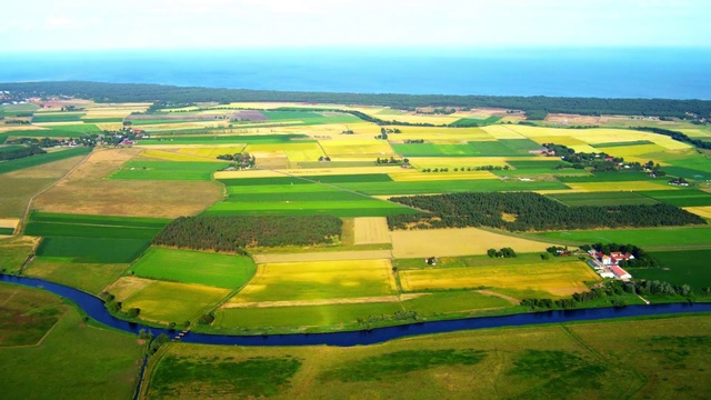 Video Reference: Grassland, Plain, Land lot, Natural landscape, Field, Aerial photography, Green, Birds-eye view, Rural area, Farm, Person