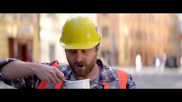 Video Reference: engineer, builder, worker, construction, helmet, industry, contractor, man, work, architect, foreman, male, occupation, job, hat, hardhat, safety, Person