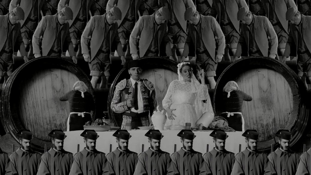 Video Reference: black and white, monochrome photography, monochrome, religion, crowd, darkness, Person