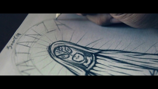 Video Reference: eye, drawing, close up, arm, hand, font, organ, line, design, chest