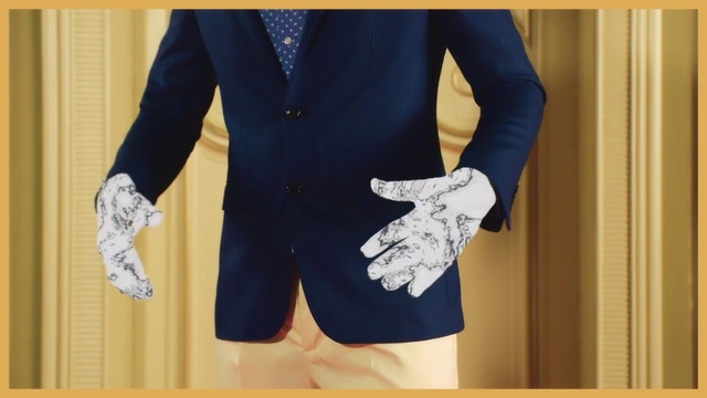 Video Reference: Clothing, White, Blue, Suit, Outerwear, Blazer, Yellow, Sleeve, Formal wear, Jacket, Person, Indoor, Window, Woman, Standing, Table, Front, Man, Black, Posing, Cake, Mirror, Holding, Wearing, Cut, Sweater, Smiling, Girl, Room, Suitcase, Young, Cat, Cutting, Living, Shirt, Luggage, Phone, Tie, Trousers, Collar, Pocket, Top, Joint, Trouser