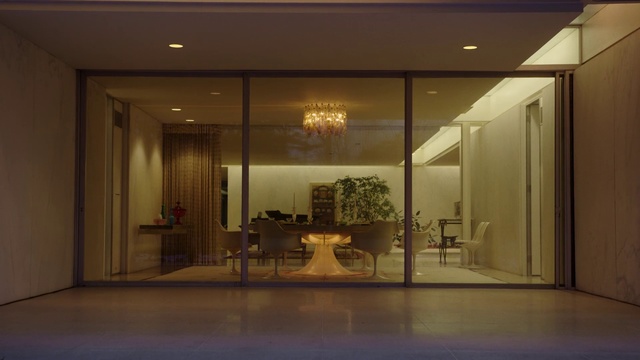 Video Reference: Building, Property, Interior design, Room, Lighting, Lobby, Ceiling, Architecture, Furniture, Glass