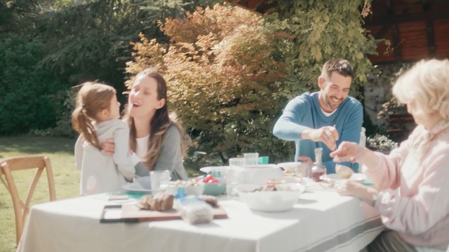 Video Reference: Photograph, Event, Fun, Table, Meal, Recreation, Leisure, Picnic, Conversation, Sitting, Person