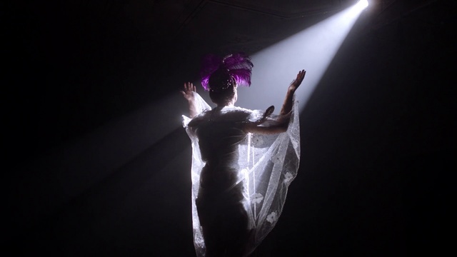 Video Reference: Performance, Light, Darkness, Performing arts, Purple, Performance art, Backlighting, Event, Stage, Photography