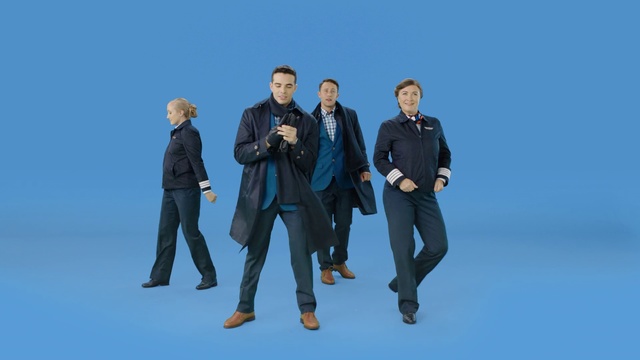 Video Reference: Blue, Fun, Standing, Team, Sky, Suit, Photography, Formal wear, Leisure, Businessperson