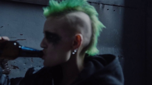 Video Reference: Hair, Mohawk hairstyle, Green, Hairstyle, Ear, Cool, Fashion, Forehead, Human, Fictional character