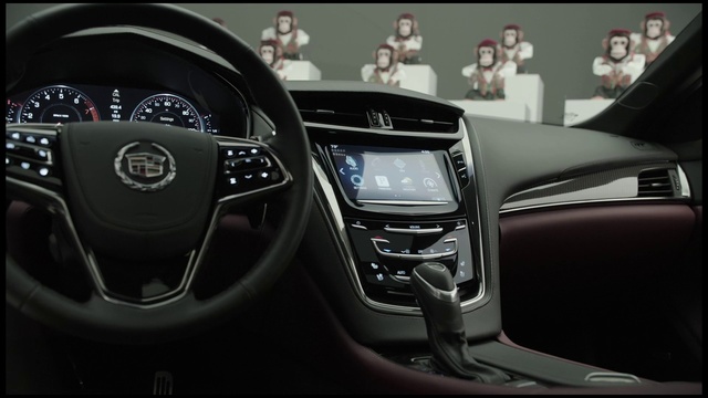 Video Reference: Land vehicle, Vehicle, Car, Mid-size car, Luxury vehicle, Automotive design, Center console, Steering wheel, Cadillac cts-v, Person