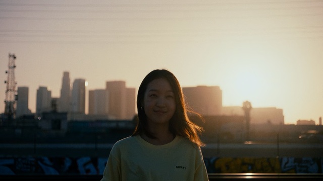 Video Reference: blue, photograph, sky, girl, light, snapshot, photography, morning, sunlight, fun, Person