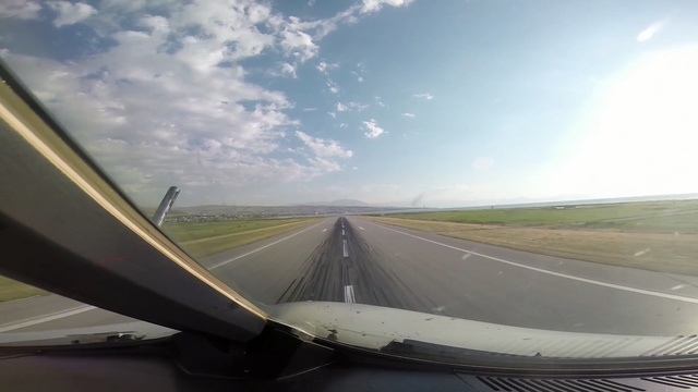 Video Reference: Sky, Airplane, Air travel, Wing, Runway, Flap, Airline, Aviation, Vehicle, Infrastructure, Person