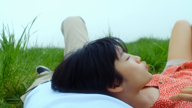 Video Reference: Hair, Grass, Skin, Beauty, Black hair, Nose, Grass, Neck, Summer, Long hair