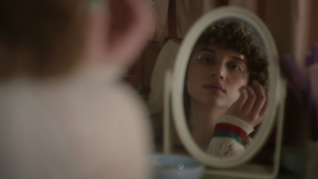 Video Reference: Face, Facial expression, Skin, Nose, Head, Cheek, Mirror, Eye, Child, Fun