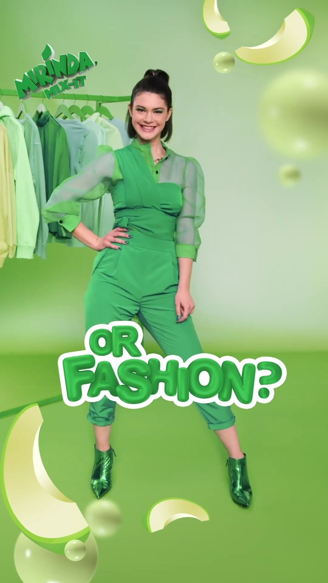 Video Reference: Green, Yellow, Footwear, Dress, Style