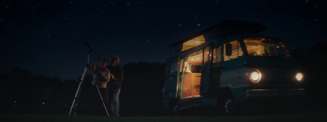 Video Reference: Sky, Night, Darkness, Atmosphere, Midnight, Vehicle, Photography, Screenshot, Landscape, House