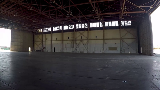 Video Reference: Hangar, Building, Architecture, Field house, Warehouse, Hall, Sport venue