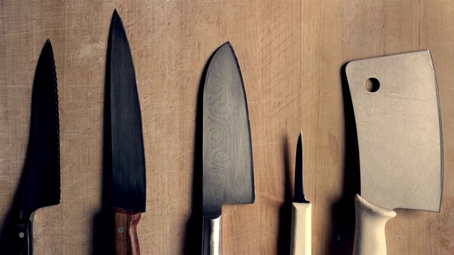 Video Reference: Blade, Knife, Kitchen knife, Tool, Cutting tool, Tableware, Cutlery, Cold weapon, Melee weapon, Person