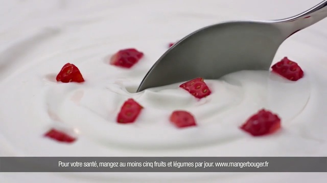 Video Reference: dessert, spoon, cutlery, panna cotta, crème fraîche, whipped cream, frozen dessert, food, dairy product, cream