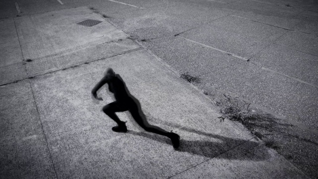 Video Reference: Shadow, Black-and-white, Monochrome, Human, Monochrome photography, Photography, Pedestrian, Street, Asphalt, Road