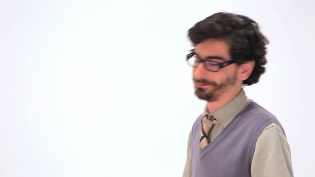 Video Reference: Eyewear, Hair, Glasses, Facial hair, Chin, Gentleman, Standing, Beard, Neck, White-collar worker, Person