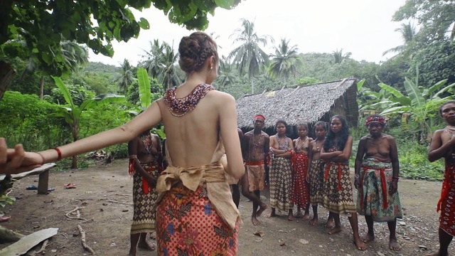 Video Reference: people, tribe, ritual, temple, plant, tree, tourism, recreation, Person