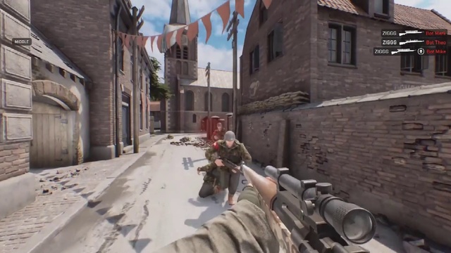 Video Reference: Mode of transport, Pc game, Town, Alley, Neighbourhood, Street, Screenshot, Infrastructure, Shooter game, Road