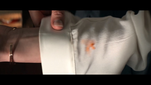 Video Reference: clothing, black, fashion accessory, necktie, shoulder, fashion, neck, textile, finger, joint