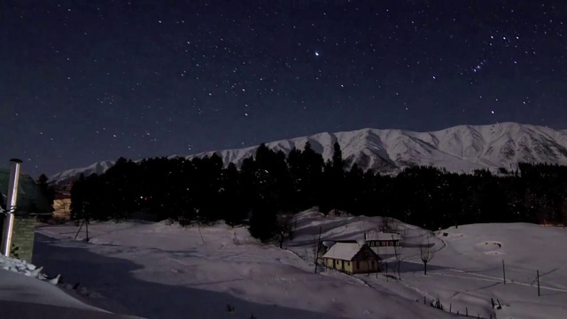 Video Reference: Sky, Snow, Winter, Nature, Night, Mountain, Mountain range, Freezing, Alps, Atmosphere