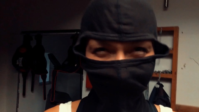 Video Reference: Helmet, Head, Personal protective equipment, Balaclava, Headgear, Mouth, Face mask, Neck, Sports gear, Mask