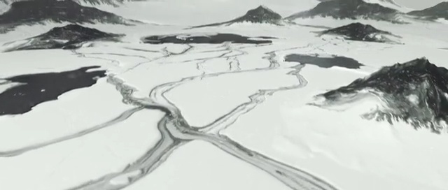 Video Reference: black and white, nunatak, geological phenomenon, glacial landform, sketch, mountain range, drawing, glacier, tree, monochrome