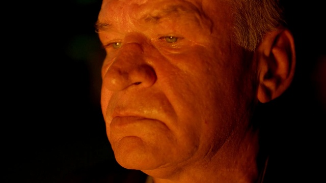 Video Reference: face, man, nose, head, chin, forehead, human, close up, mouth, wrinkle, Person