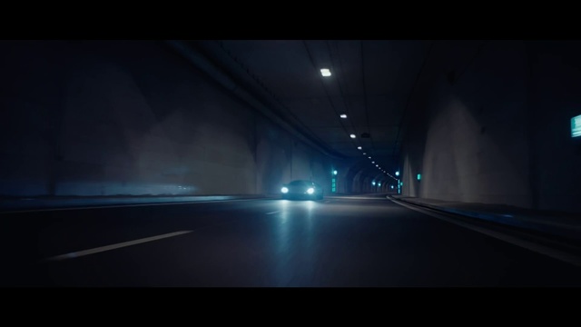 Video Reference: Darkness, Black, Blue, Light, Atmosphere, Night, Lighting, Mode of transport, Sky, Infrastructure, Indoor, Sitting, Dark, Table, Computer, White, Laptop, Counter, Large, Room, Standing, Red, Man, Kitchen, Fog, Screenshot, Night sky