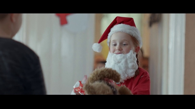 Video Reference: Santa claus, Christmas, Fictional character, Tradition, Holiday, Child, Toddler, Event, Smile, Christmas eve