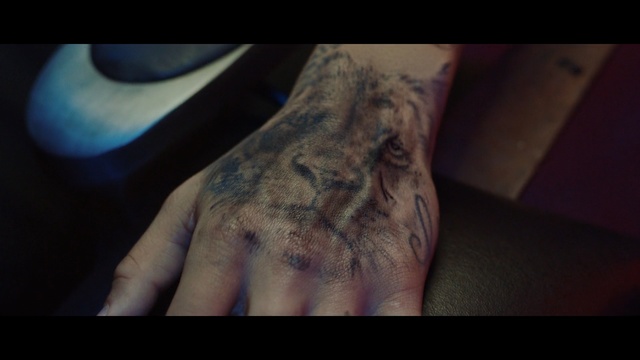 Video Reference: Tattoo, Skin, Flesh, Hand, Finger, Arm, Close-up, Human, Joint, Muscle, Indoor, Person, Computer, Small, Using, Sitting, Holding, Keyboard, Close, Dark, Someone, Man, Laptop, Table, Black, Large, Red, White, Cat, Laying, Text